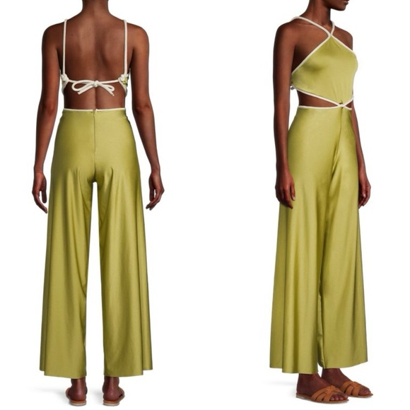 Baobab NWT Medium Kira Cut-Out Jumpsuit Pistachio Green - Picture 1 of 11